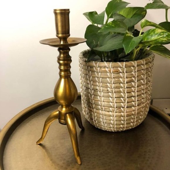Mid Century Modern Brass Candlestick - MCM brass candlestick - Picture 1 of 7